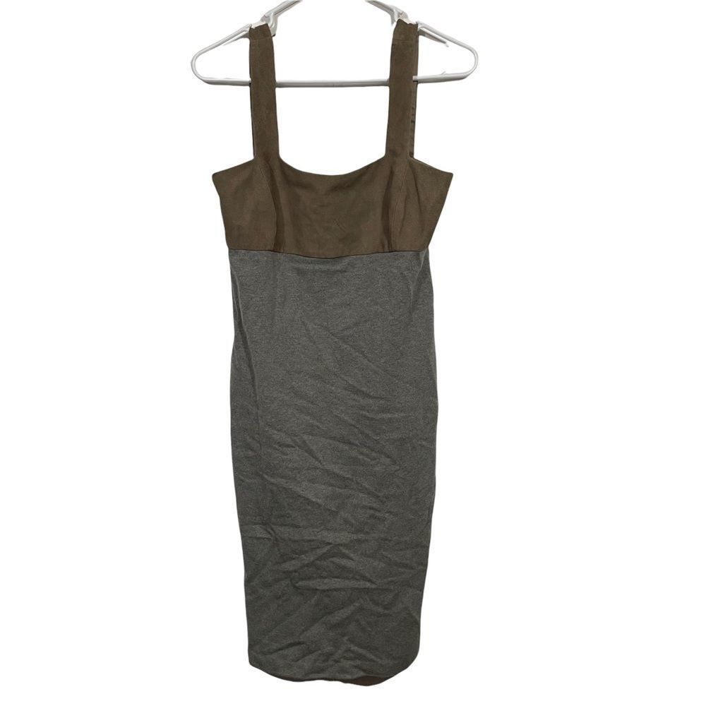 NWT Ralph Lauren Black Label Goat Suede & Silk Knit Georgia Dress